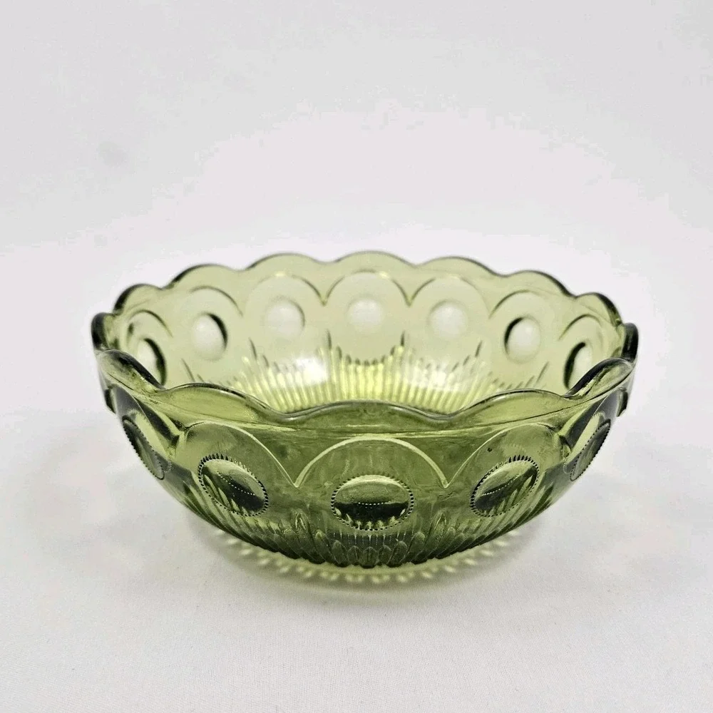 Vintage Bartlett Collins Manhattan Bulls Eye Green Bowl Dish 4.5